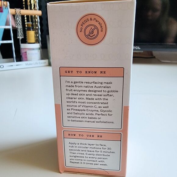 FRANK BODY BRIGHTENING VITAMIN C MASK 50ML SKINCARE BRIGHTENING EXFOLIATING NEW - Picture 5 of 5